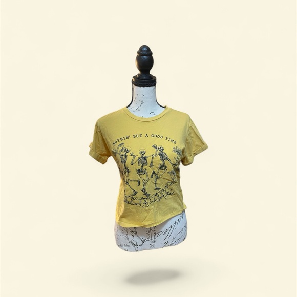 Philosophy Of Love Tops - Yellow Graphic Short Sleeve Tee